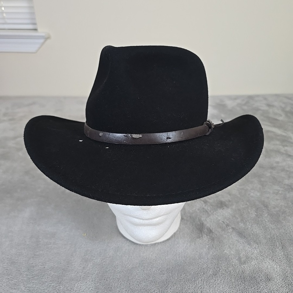 Scala Hat Mens Medium Black Classic 100% Wool Fedora Extra Nice Dorfman